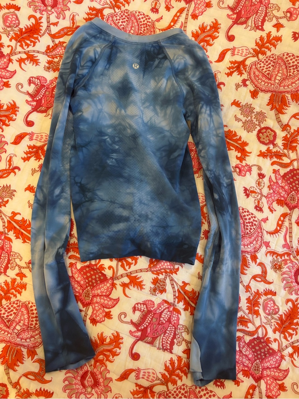 lululemon athletica Blue Tie-Dye Long Sleeve Tee